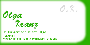 olga kranz business card